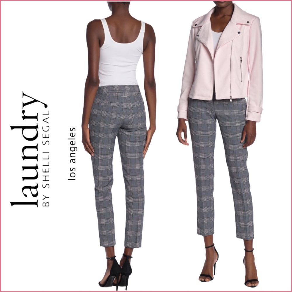 laundry Plaid Skinny Leg Ankle Pant size 8